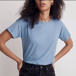 Madewell Whisper Cotton Crewneck Tee — Blue